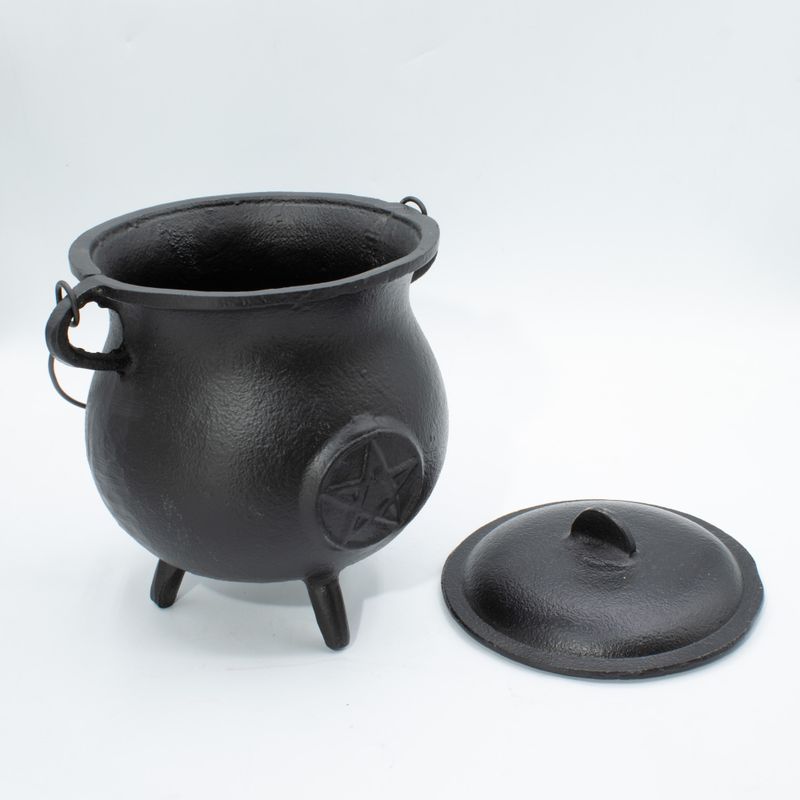 Extra obrovský liatinový kotlík s päťuholníkom 23x18cm (aspoň 4 kg)