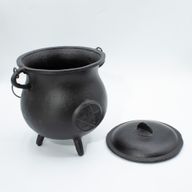 Extra obrovský liatinový kotlík s päťuholníkom 23x18cm (aspoň 4 kg)