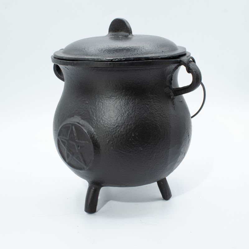 Extra obrovský liatinový kotlík s päťuholníkom 23x18cm (aspoň 4 kg)