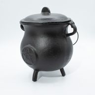 Extra obrovský liatinový kotlík s päťuholníkom 23x18cm (aspoň 4 kg)