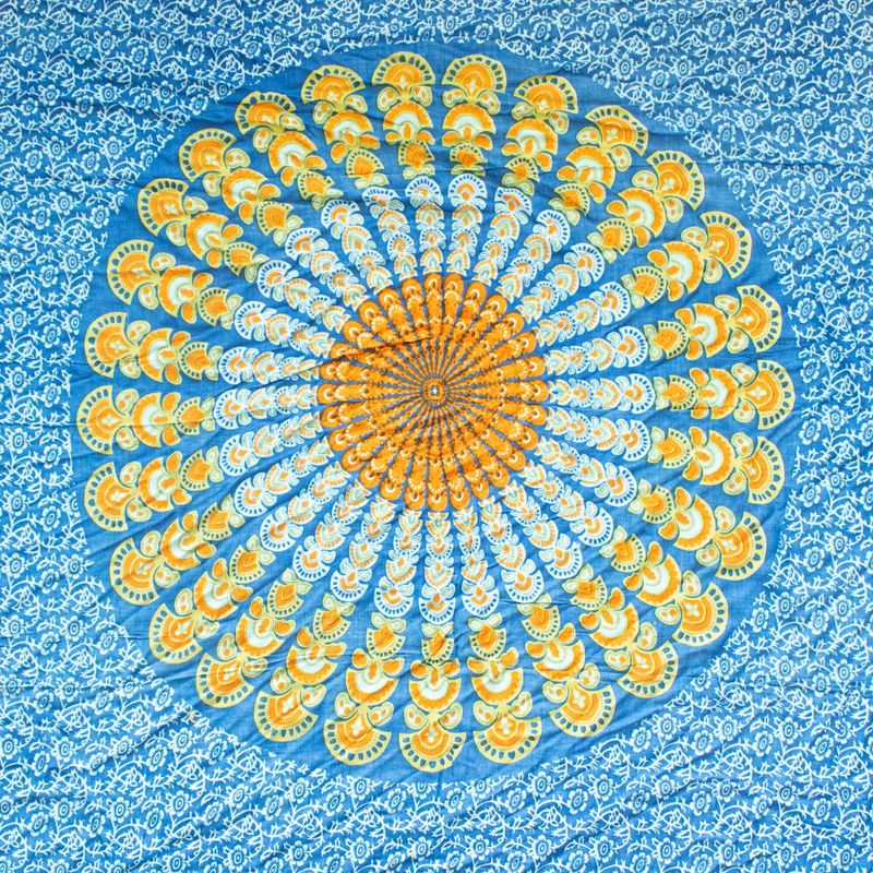 Sarong Mandala - Modrá & Oranžová