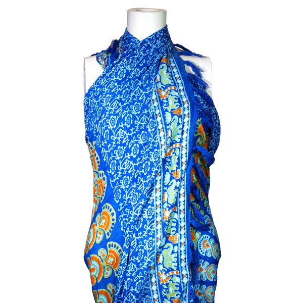 Sarong Mandala - Modrá & Oranžová