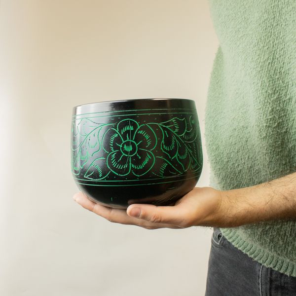 Kotlíková spievajúca misa - Magická huba - Zelená (15 cm)