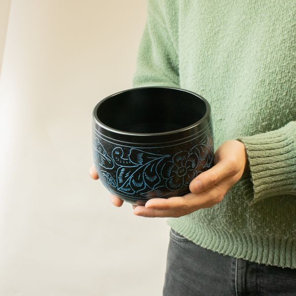 Kotlíková spievajúca misa - Magická huba - Modrá (15 cm)