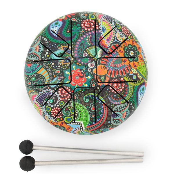 Nízky stredný Happy bubon Mandala List- 14x7 cm