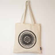 Ikonická Základná Taška - Urban Mandala - (40x37 cm) - prírodná 4oz