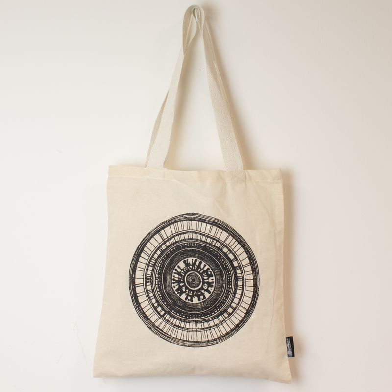Ikonická Základná Taška - Urban Mandala - (40x37 cm) - prírodná 4oz