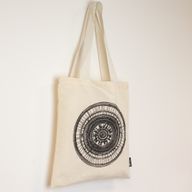 Ikonická Základná Taška - Urban Mandala - (40x37 cm) - prírodná 4oz