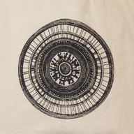 Ikonická Základná Taška - Urban Mandala - (40x37 cm) - prírodná 4oz
