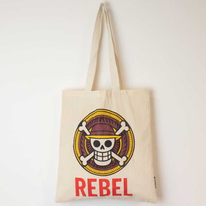 Ikonická Základná Taška - REBEL - (40x37cm) - Prírodná 4oz