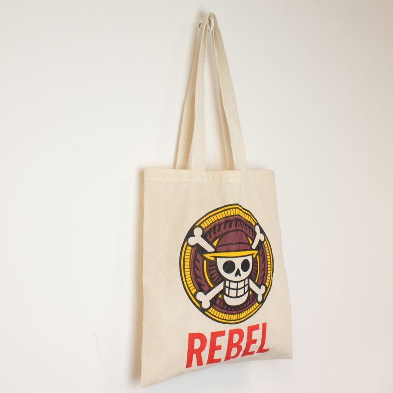 Ikonická Základná Taška - REBEL - (40x37cm) - Prírodná 4oz