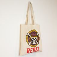 Ikonická Základná Taška - REBEL - (40x37cm) - Prírodná 4oz