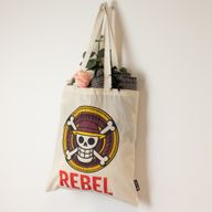 Ikonická Základná Taška - REBEL - (40x37cm) - Prírodná 4oz