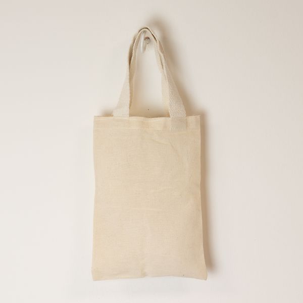 Ikonická Mini Základná Taška- Bez Potlače - (25x20cm) - Prírodná 4oz