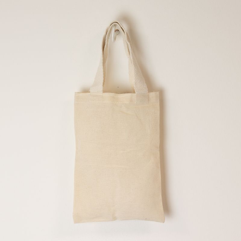 Ikonická Mini Základná Taška- Bez Potlače - (25x20cm) - Prírodná 4oz