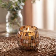 Amber Mosaic – Sviečky v sklenenom pohári – malé