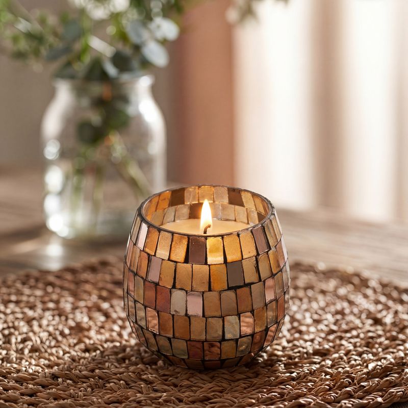Amber Mosaic – Sviečky v sklenenom pohári – malé