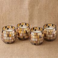 Amber Mosaic – Sviečky v sklenenom pohári – malé