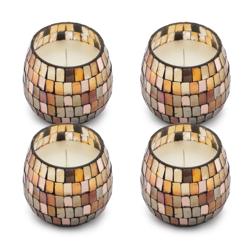 Amber Mosaic – Sviečky v sklenenom pohári – malé
