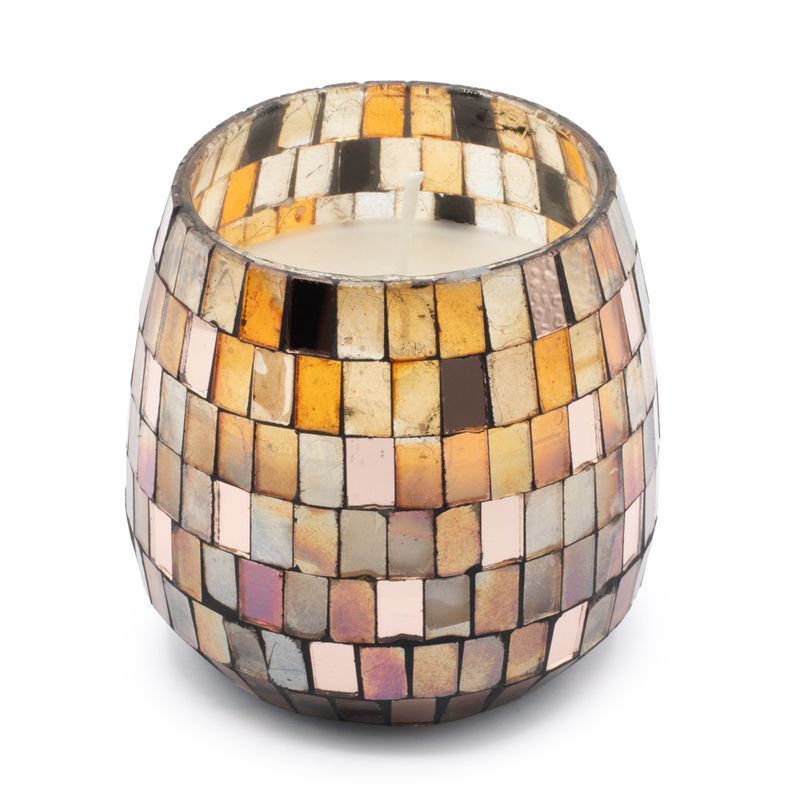 Amber Mosaic – Sviečky v sklenenom pohári – stredné