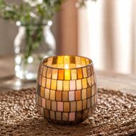 Amber Mosaic – Sviečky v sklenenom pohári – stredné