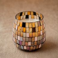 Amber Mosaic – Sviečky v sklenenom pohári – stredné