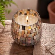 Amber Mosaic – Sviečky v sklenenom pohári – stredné