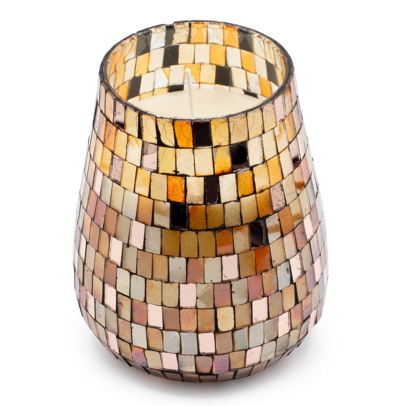 Amber Mosaic – Sviečky v sklenenom pohári – vysoké