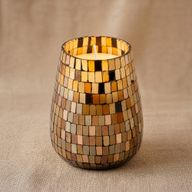 Amber Mosaic – Sviečky v sklenenom pohári – vysoké