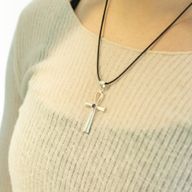 Indické modlitebné prívesky - postriebrené (45 cm šnúra) - Ankh – symbol večného života