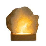 8cm Štvorcový Drevený USB LED Stojan - Studené/Teplé/Denné Svetlo