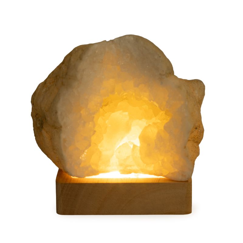 8cm Štvorcový Drevený USB LED Stojan - Studené/Teplé/Denné Svetlo