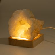 8cm Štvorcový Drevený USB LED Stojan - Studené/Teplé/Denné Svetlo