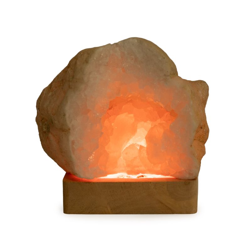 8 cm Štvorcový Drevený USB LED Stojan - Viacfarebný