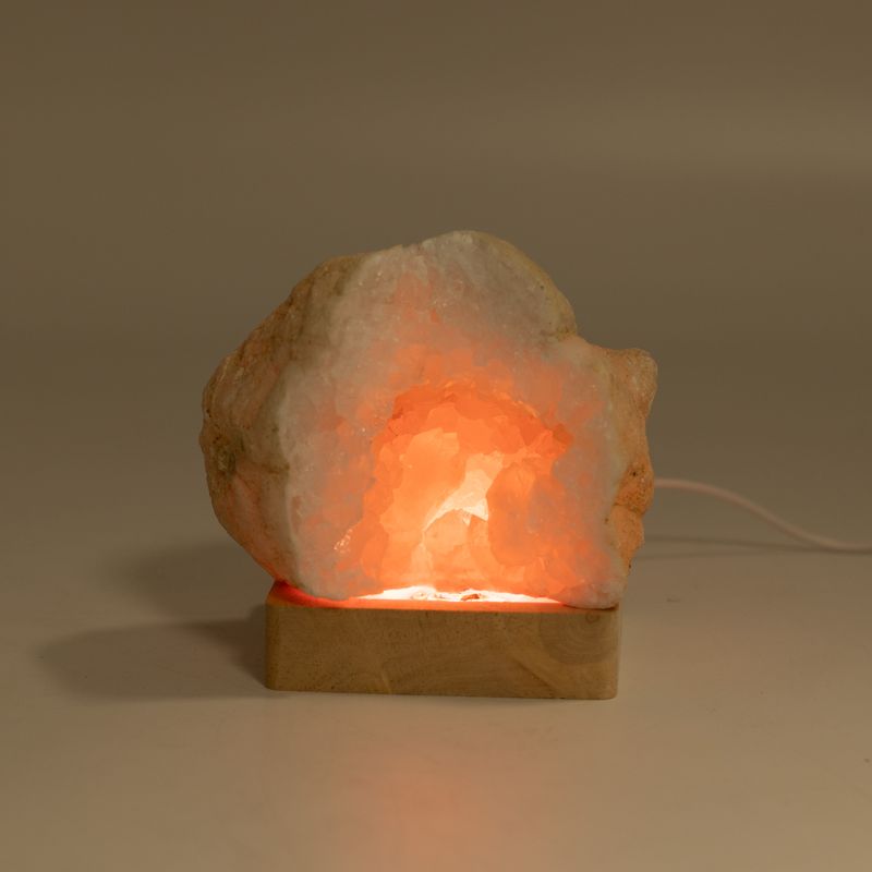 8 cm Štvorcový Drevený USB LED Stojan - Viacfarebný