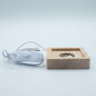 8 cm Štvorcový Drevený USB LED Stojan - Viacfarebný