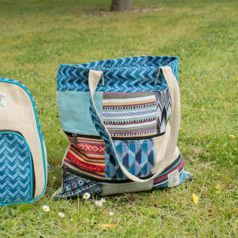 Patchwork Kathmandu taška cez rameno - Dhaka Design (37x38cm)