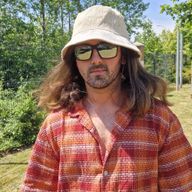 Patchovaný konopno-bavlnený bohémský festivalový klobúk - prírodný