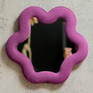 Jemné vlnité zrkadlo - Hviezda - mauve