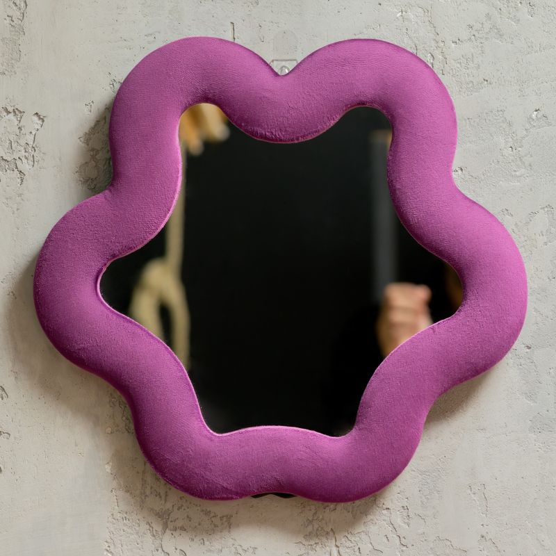 Jemné vlnité zrkadlo - Hviezda - mauve