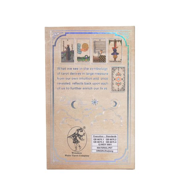 Sada kariet tarotu Waite so striebornou fóliou – s brožúrou.