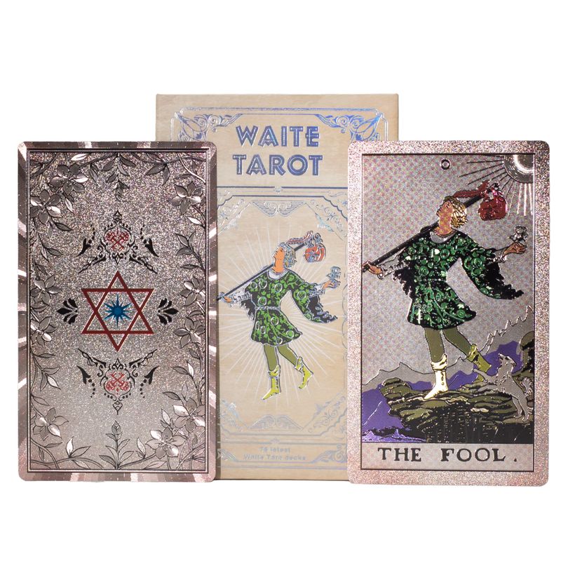 Sada kariet tarotu Waite so striebornou fóliou - s brožúrou