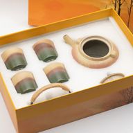 Japonská súprava na čaj v štýle kyusu - pre zelený čaj - štyri šálky