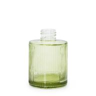 150 ml ryhovaná guľatá fľaša na difúzor s tyčinkami (krk 28 mm) - dymovo zelená
