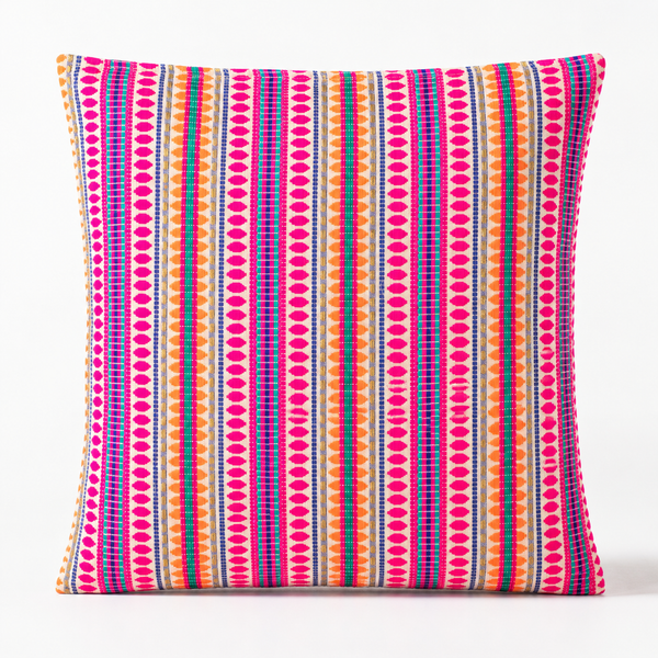 Klasická obliečka na vankúš - Neónové prúžky - 60 × 60 cm - Jumbo štýl