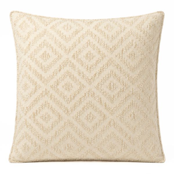 Klasická obliečka na vankúš - neutrálna geometrická krémová - 60x60cm - Jumbo štýl