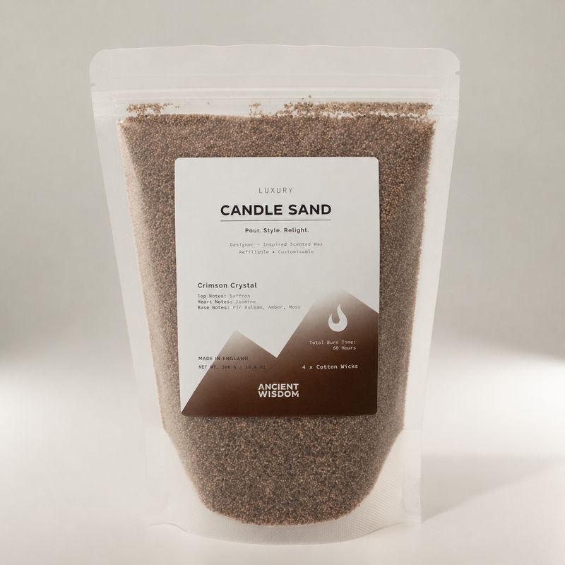 Voňavý piesok do sviečok - Mocha Brown - Crimson Crystal - 300 g