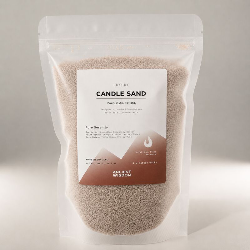 Voňavá sviečka piesková - latte béžová - Čistý pokoj - 300 g