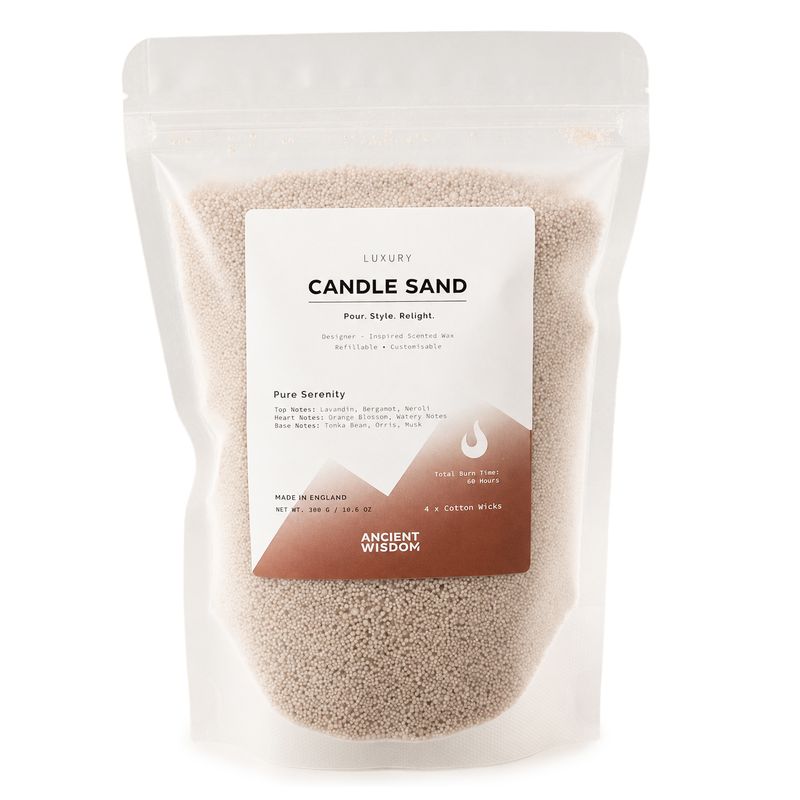 Voňavá sviečka piesková - latte béžová - Čistý pokoj - 300 g