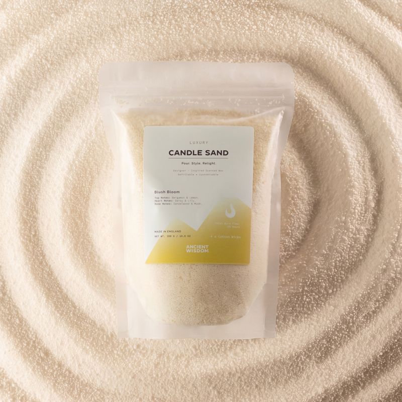 Voňavá sviečka - piesková - teplý med - ružový kvet - 300 g